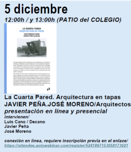 Lee más sobre el artículo Presentación libro “La Cuarta Pared. Arquitectura en tapas”, 05.12.24
